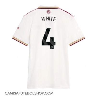 Camisa de time de futebol Arsenal Ben White #4 Replicas 3º Equipamento Feminina 2025-26 Manga Curta Camisa de time de futebol Arsenal Ben White #4 Replicas 3º Equipamento Feminina 2025-26 Manga Curta